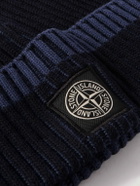 Stone Island - Logo-Appliquéd Ribbed Virgin Wool Beanie