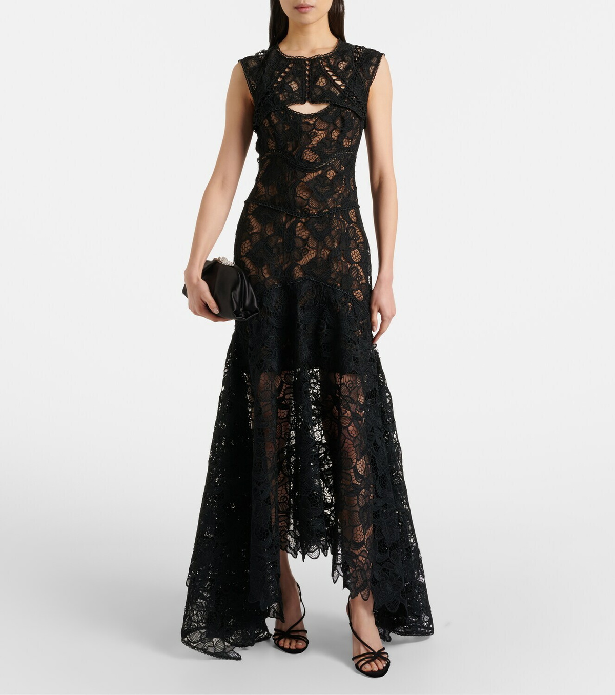 Costarellos Janica silk lace gown