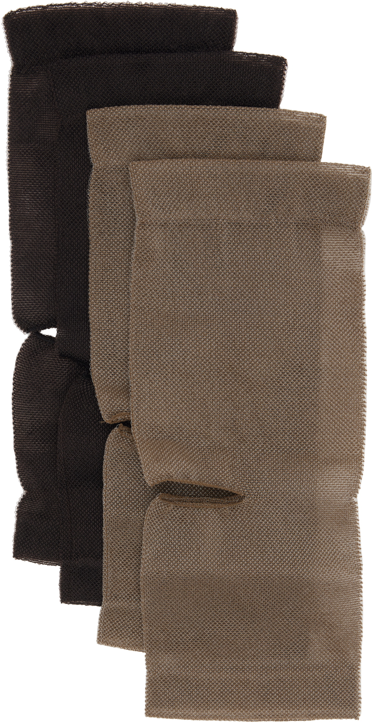 LEMAIRE Two-Pack Brown & Khaki Tulle Gaiter Socks