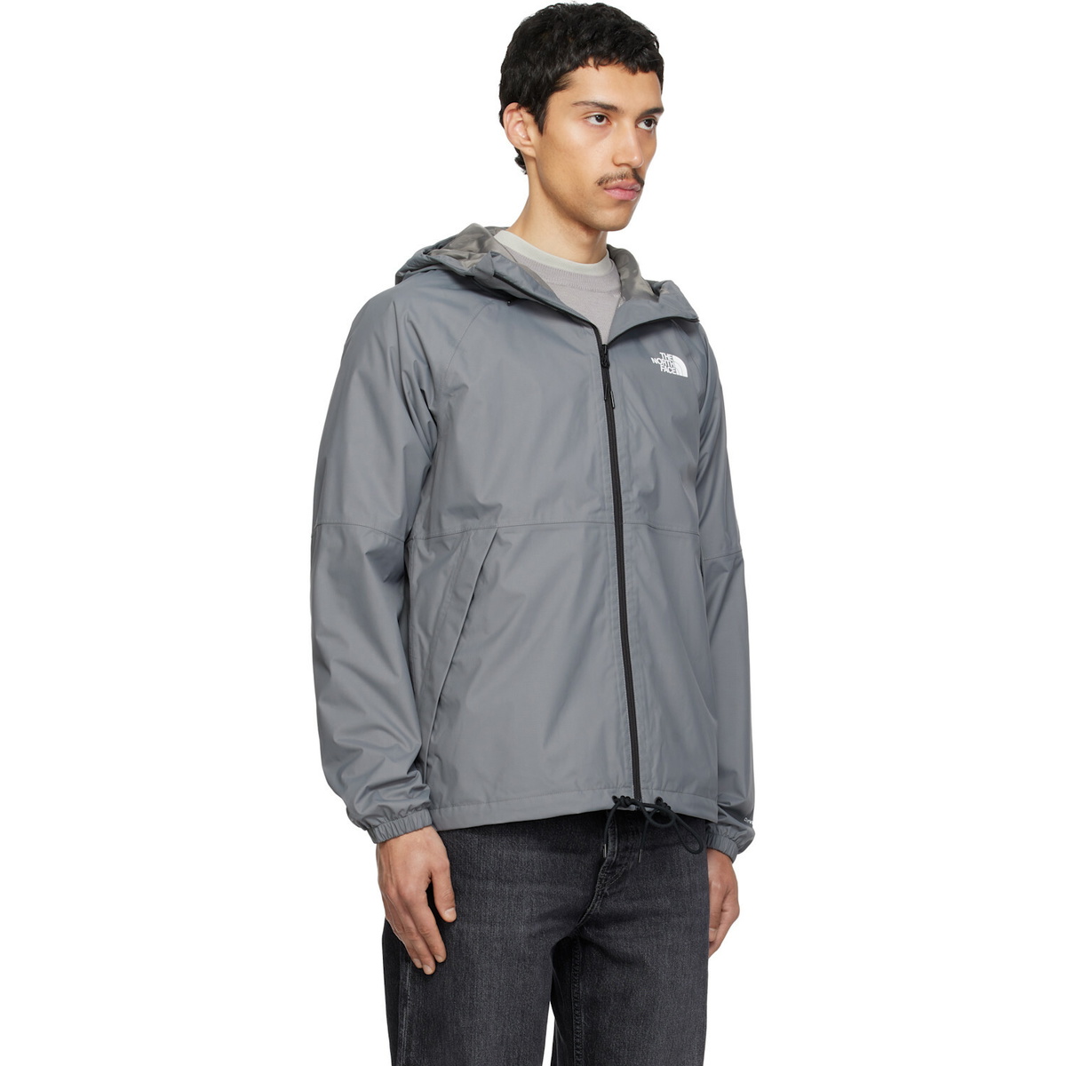The North Face Gray Antora Rain Hoodie Jacket