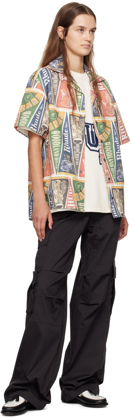 Rhude Multicolor Collegiate Flag Shirt