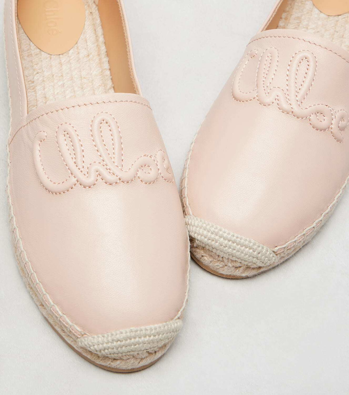 Chloé Isla logo leather espadrilles