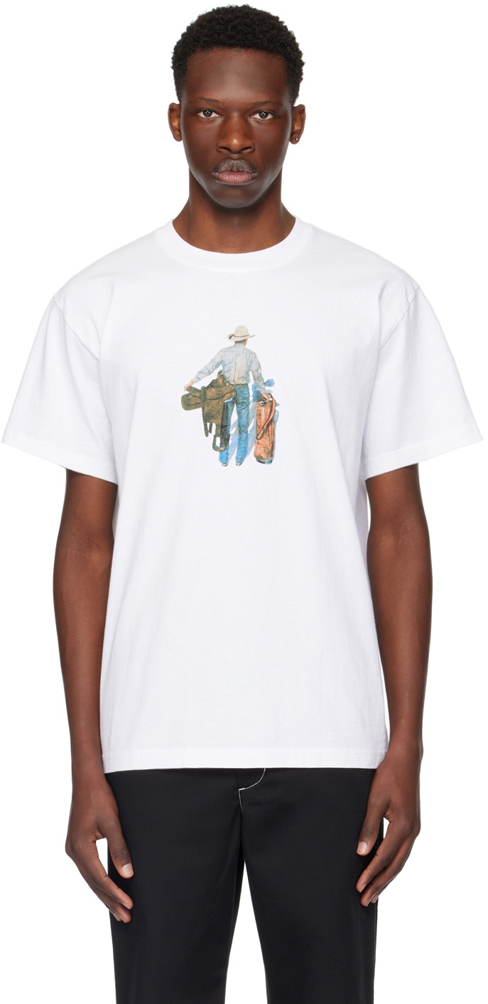 [LWOOD STUDIO] メタルウッドスタジオ Tシャツ T-Shirt Metalwood Studio White Printed T-Shirt