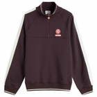 Casablanca Men's Organic Loopback 1/4 Zip Laurel Sweatshirt in Aubergine