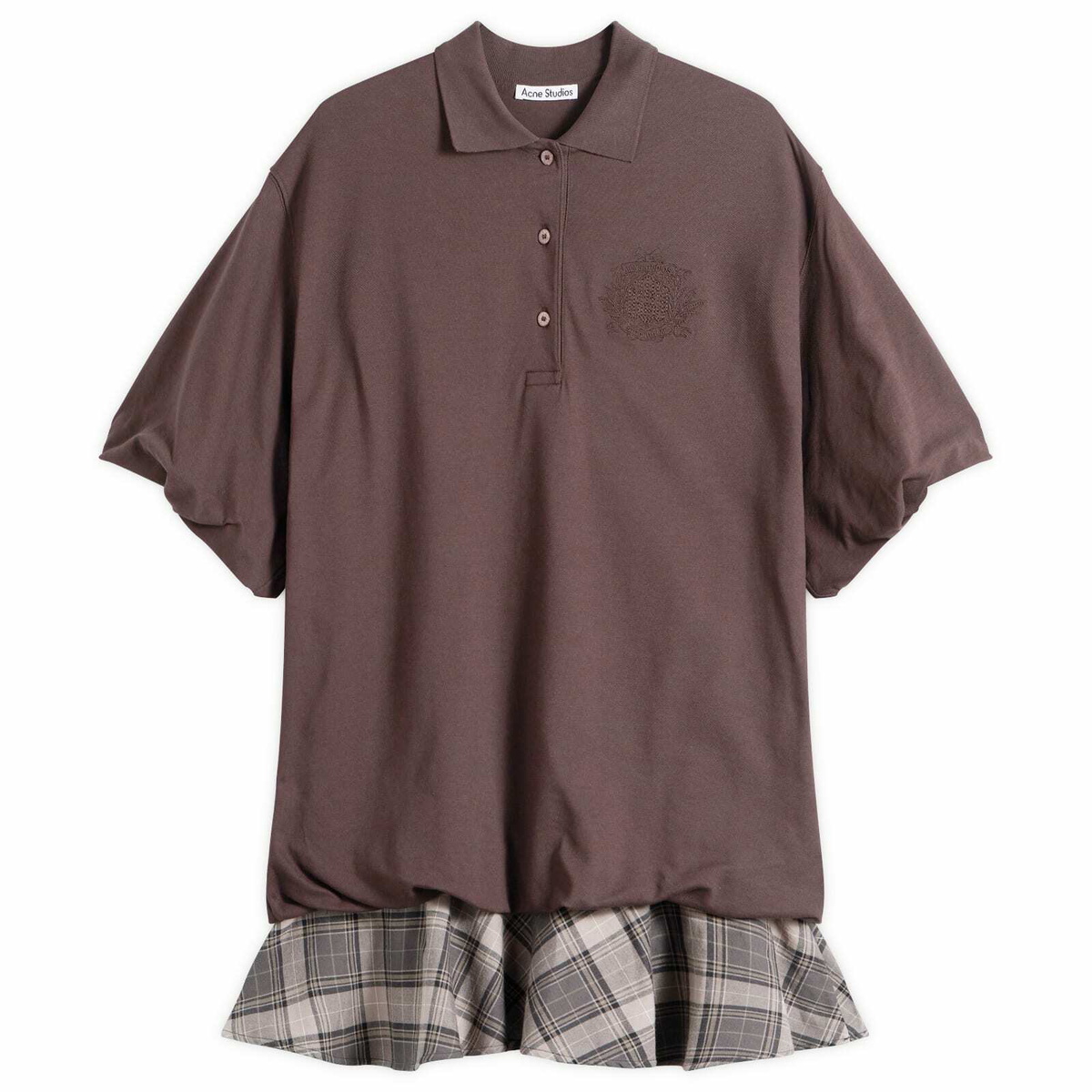 Acne Studios Women's Eteddy Mini Dress in Dark Brown