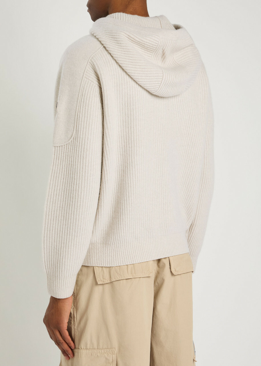 Moose Knuckles Colson Hooded Wool Jumper Beige