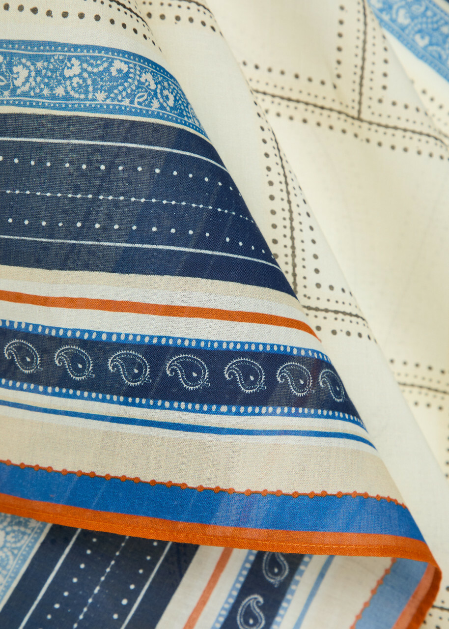 Toteme Collector Printed Cotton-blend Sarong - Navy - One Size