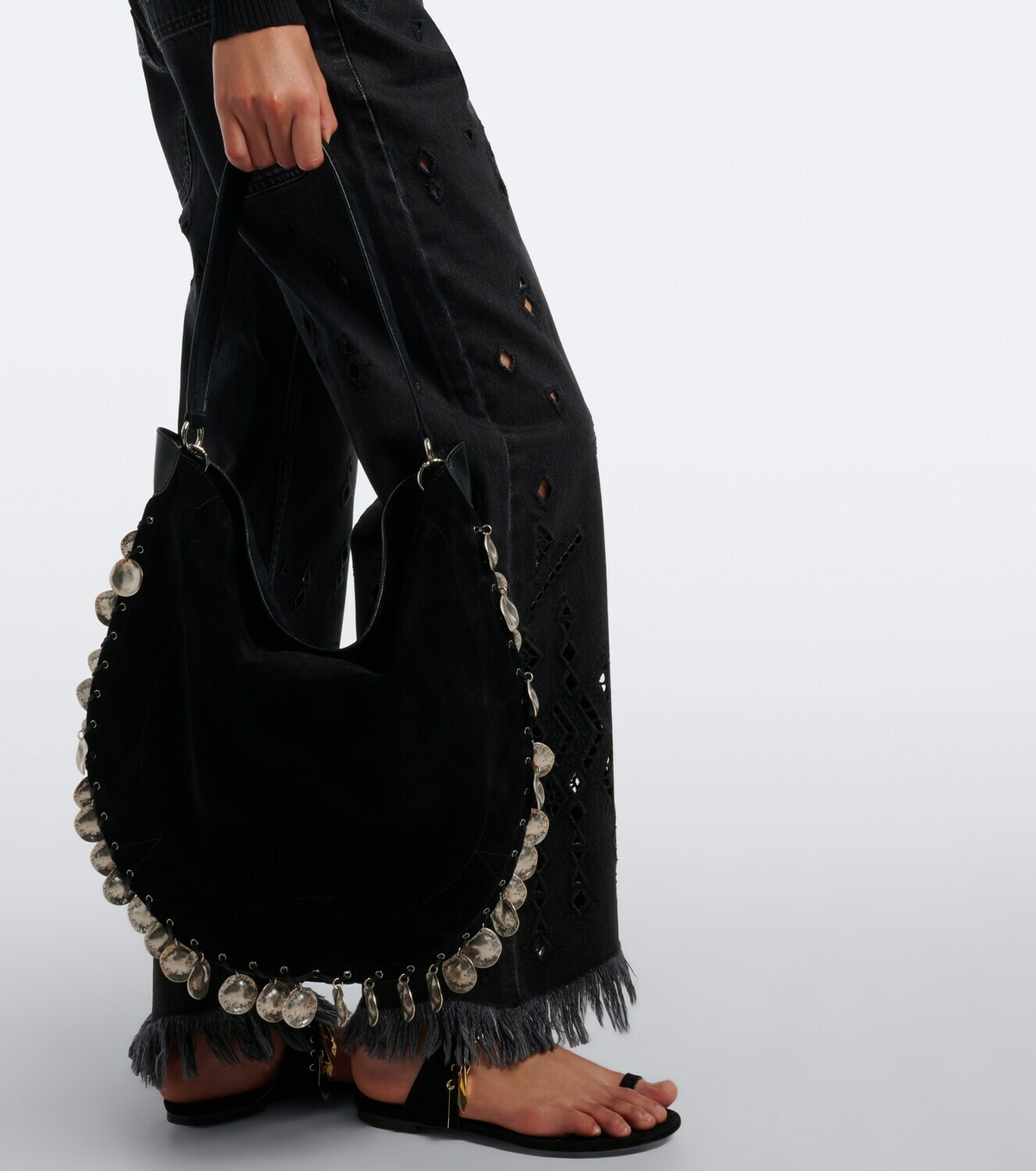 Isabel Marant Oskan Soft Medium suede crossbody bag