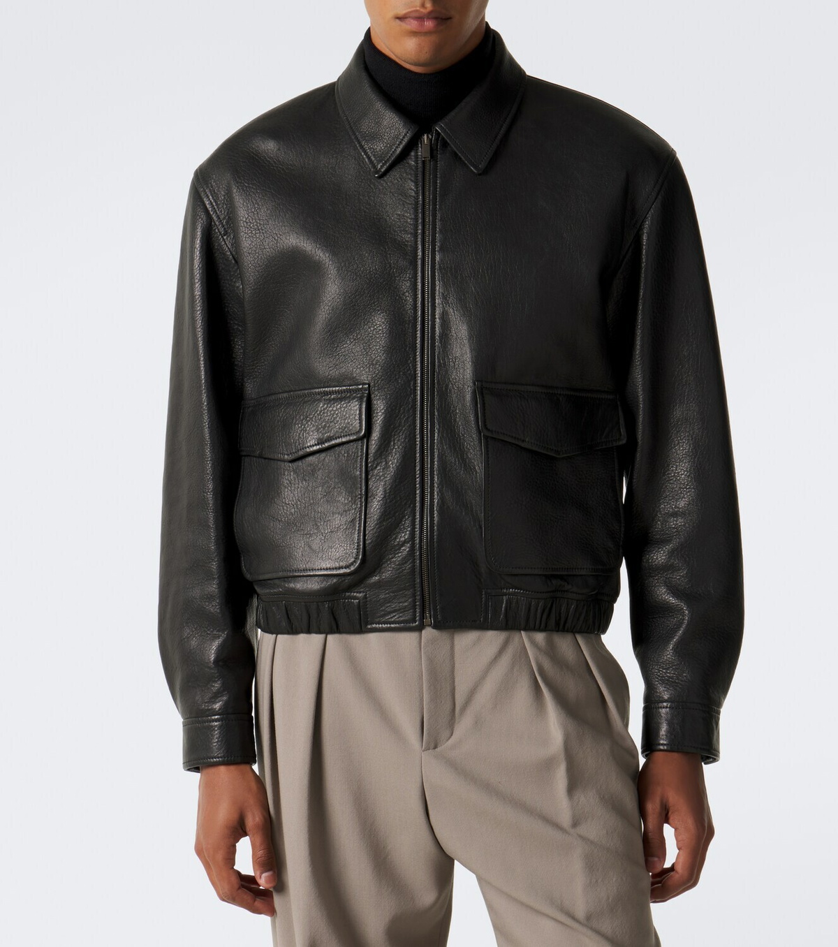 Saint Laurent Leather blouson jacket
