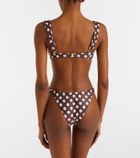 Faithfull Andez gathered polka-dot bikini bottoms