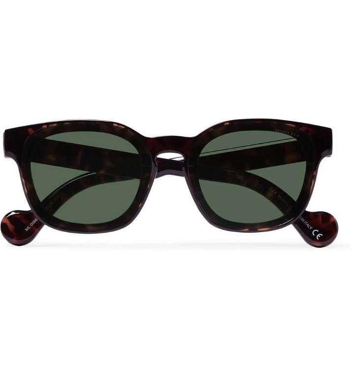 Photo: Moncler - Square-Frame Tortoiseshell Acetate Sunglasses - Men - Black
