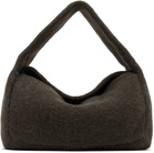 Lauren Manoogian Gray Knit Baguette Bag