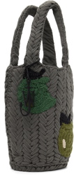 JW Anderson SSENSE Exclusive Gray Apple Knitted Tote