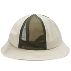 Palmes Men's Mesh Bucket Hat in Stone/Olive