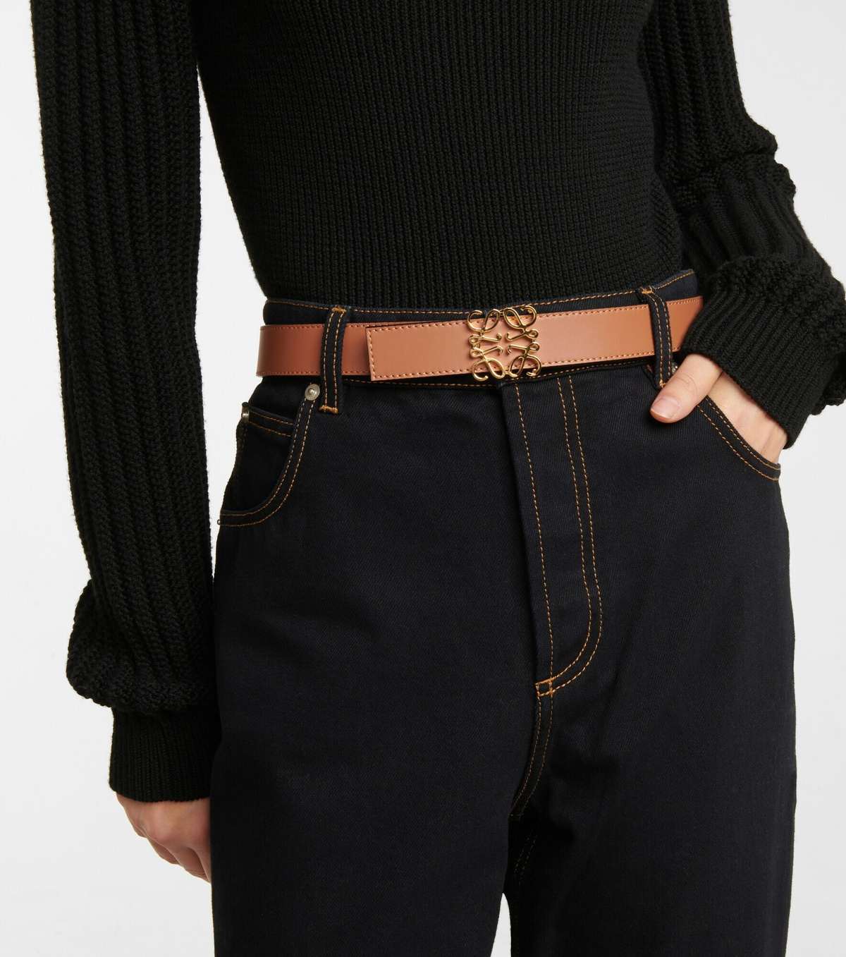 Loewe - Anagram reversible leather belt