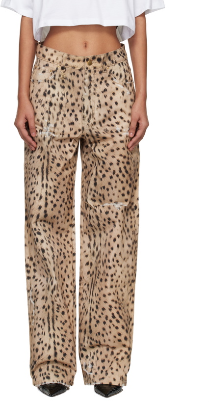 Photo: AMIRI Beige Deer Carpenter Jeans