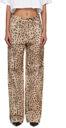 AMIRI Beige Deer Carpenter Jeans