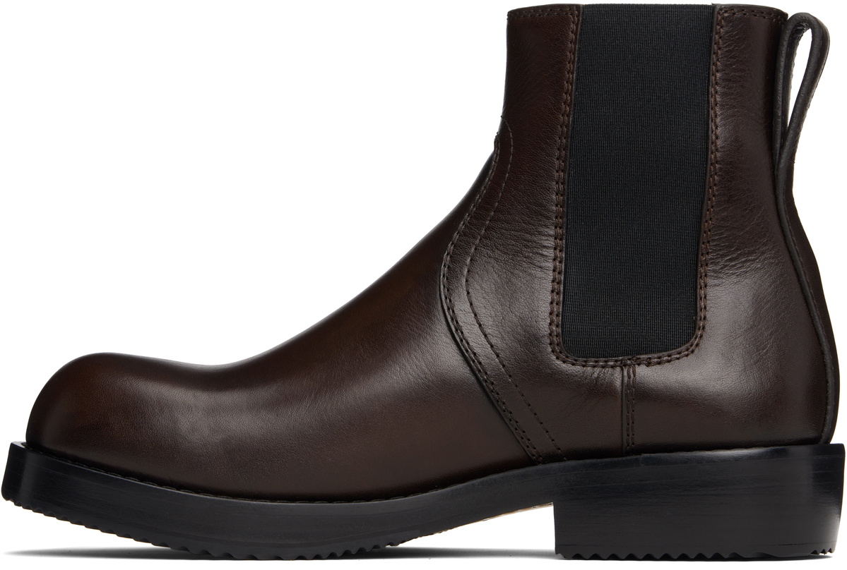 Dries Van Noten Brown Leather Chelsea Boots