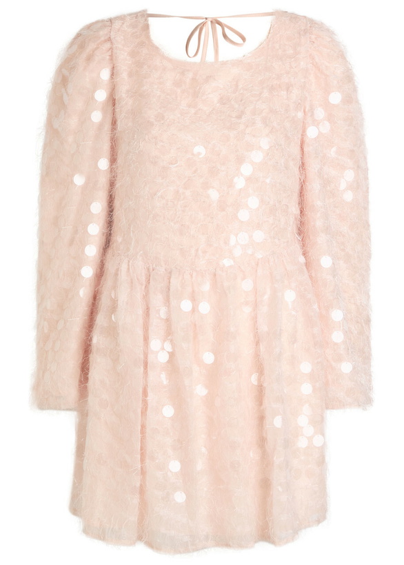 Photo: Sister Jane Teese Embellished Voile Mini Dress Light Pink