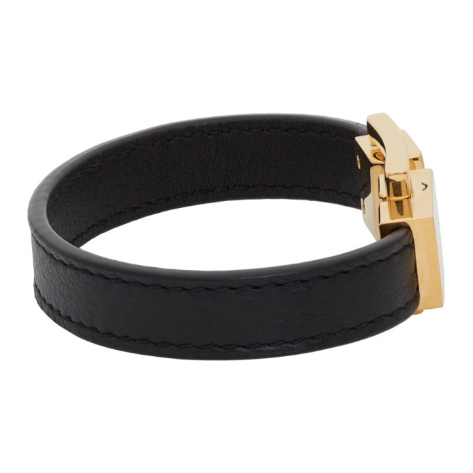 アクセサリーその他 SAINT LAURENT 'Le Carre' bracelet Black 651489AACUV Saint Laurent Black Carre Bracelet Saint Laurent