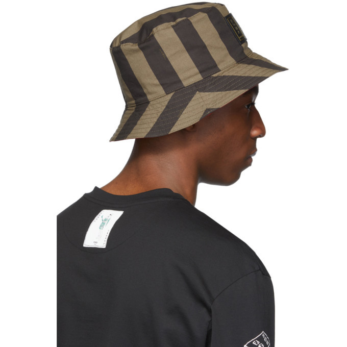 Fendi Reversible Brown and Red Bucket Hat Fendi