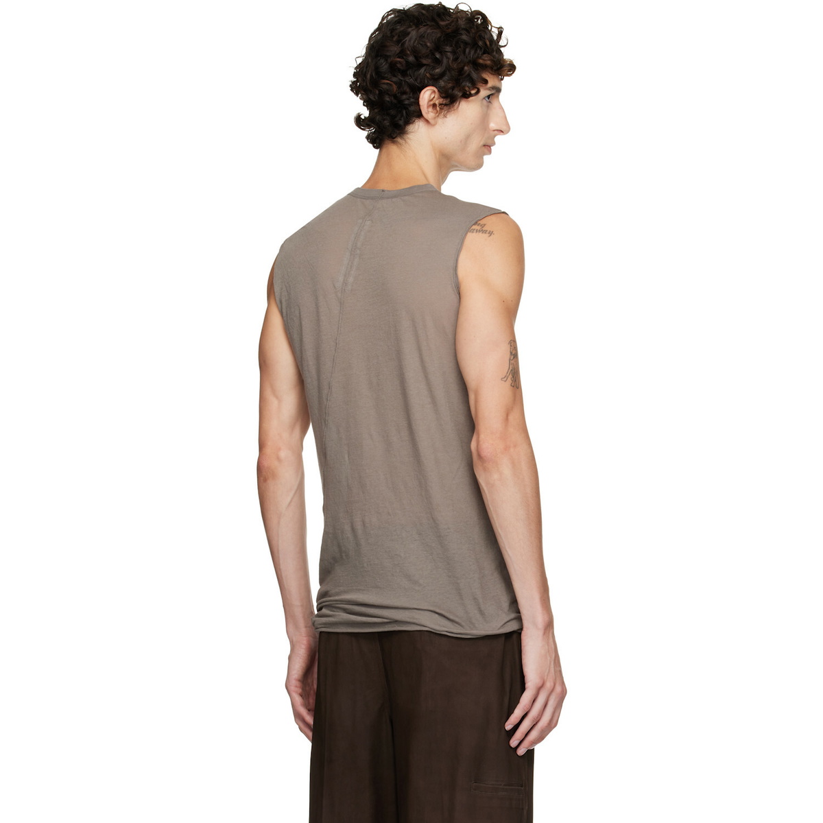 Rick Owens Gray Tower Basic SL Tank Top