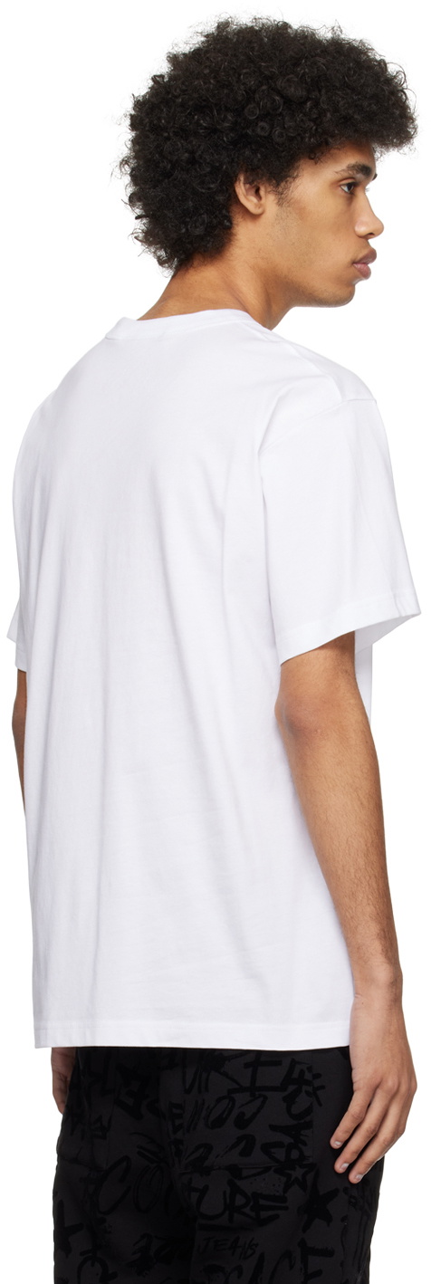 Versace Jeans Couture White Magazine T-Shirt Versace Versace Jeans Couture White Magazine T-Shirt Versace