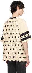 Balmain Beige Stars T-Shirt