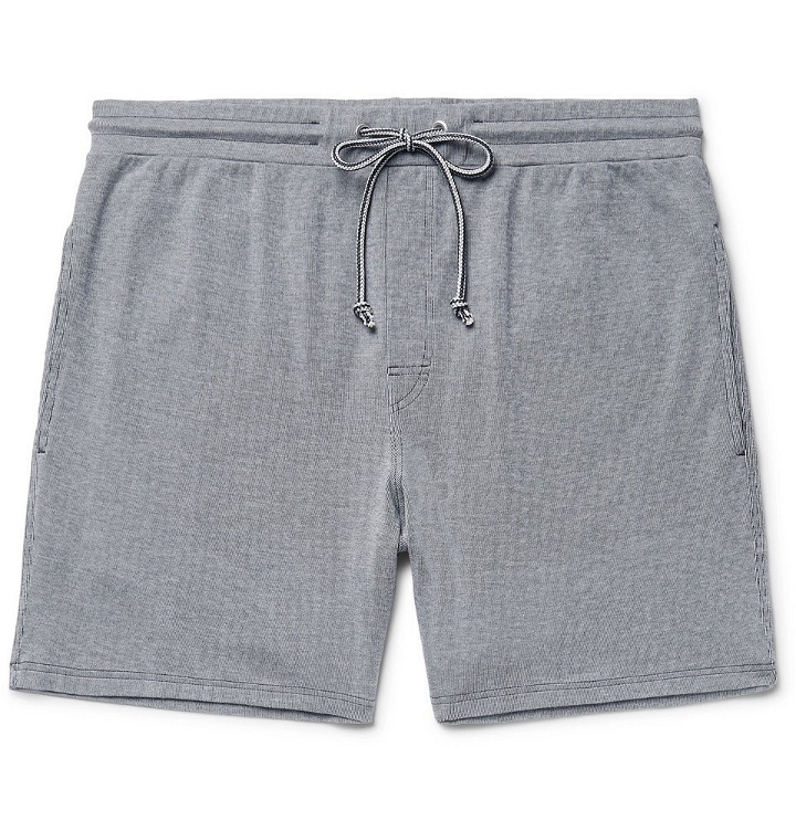 Photo: Schiesser - Arnold Striped Cotton-Jersey Shorts - Gray