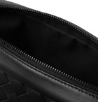 Bottega Veneta - Canvas-Trimmed Intrecciato Leather Belt Bag - Black