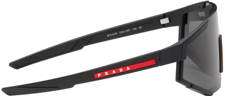 Prada Eyewear Black Linea Rossa Impavid Sunglasses Prada