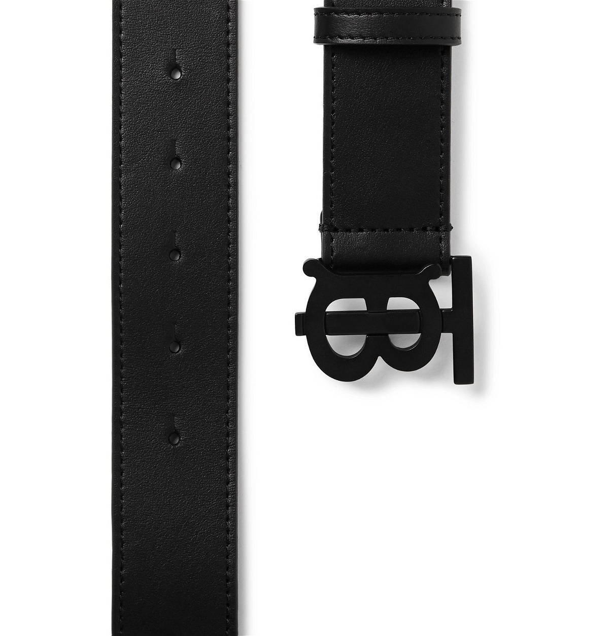 Burberry - 3cm Leather Belt - Black Burberry