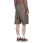 Rick Owens Gray Tower Heizer Cargo Shorts