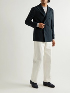 Boglioli - Double-Breasted Cotton-Herringbone Blazer - Blue