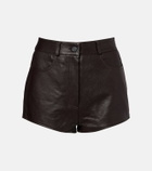 The Frankie Shop Loen high-rise leather micro shorts