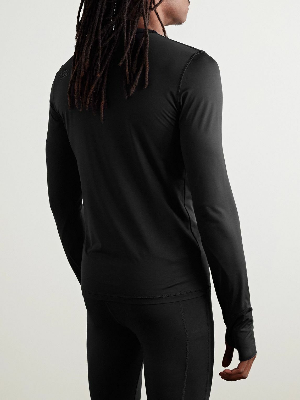 Aztech Mountain - Next To Skin Logo-Appliquéd Stretch-Jersey Ski Base Layer - Black