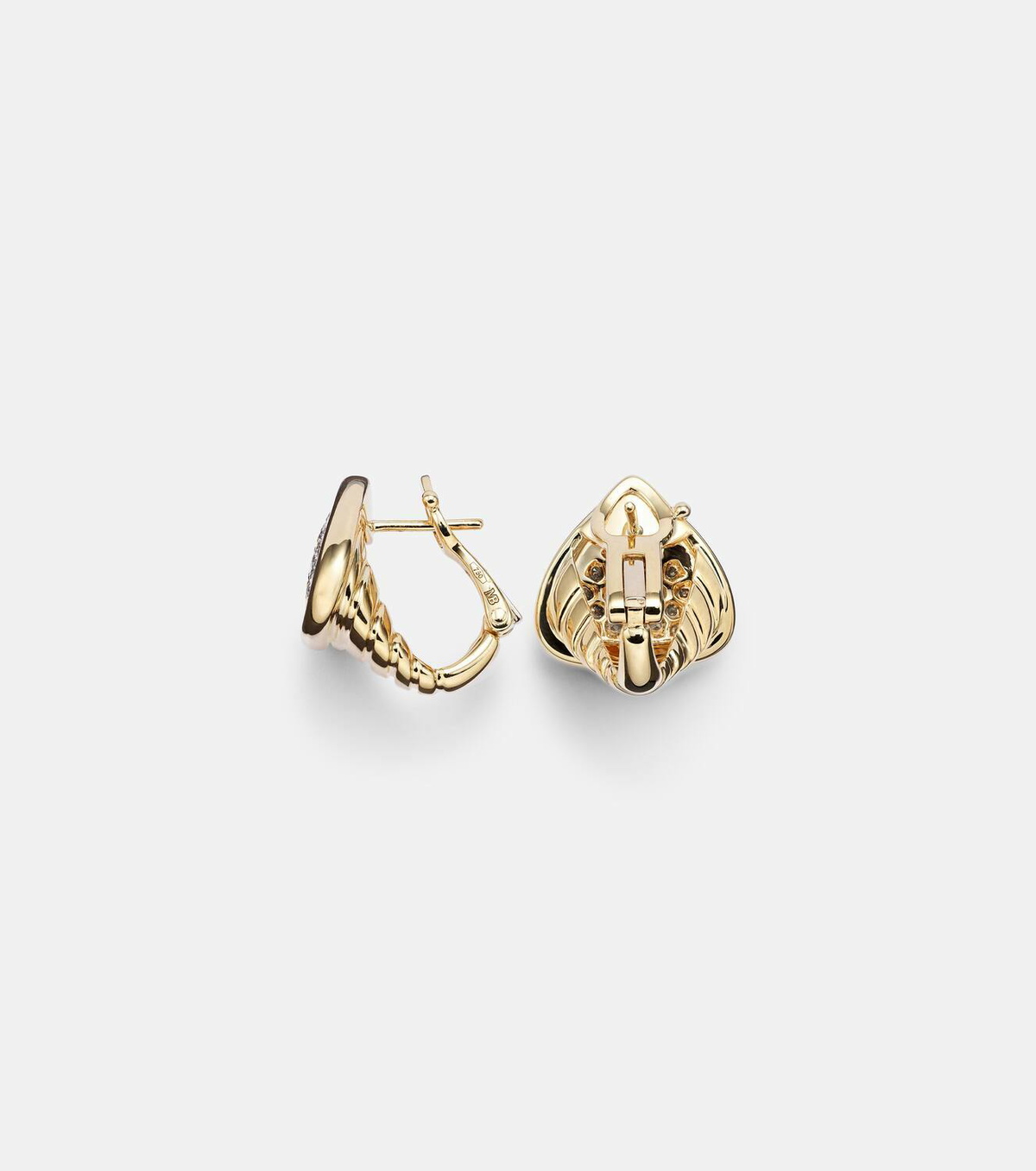 Marina B Trisola 18kt gold earrings with diamonds