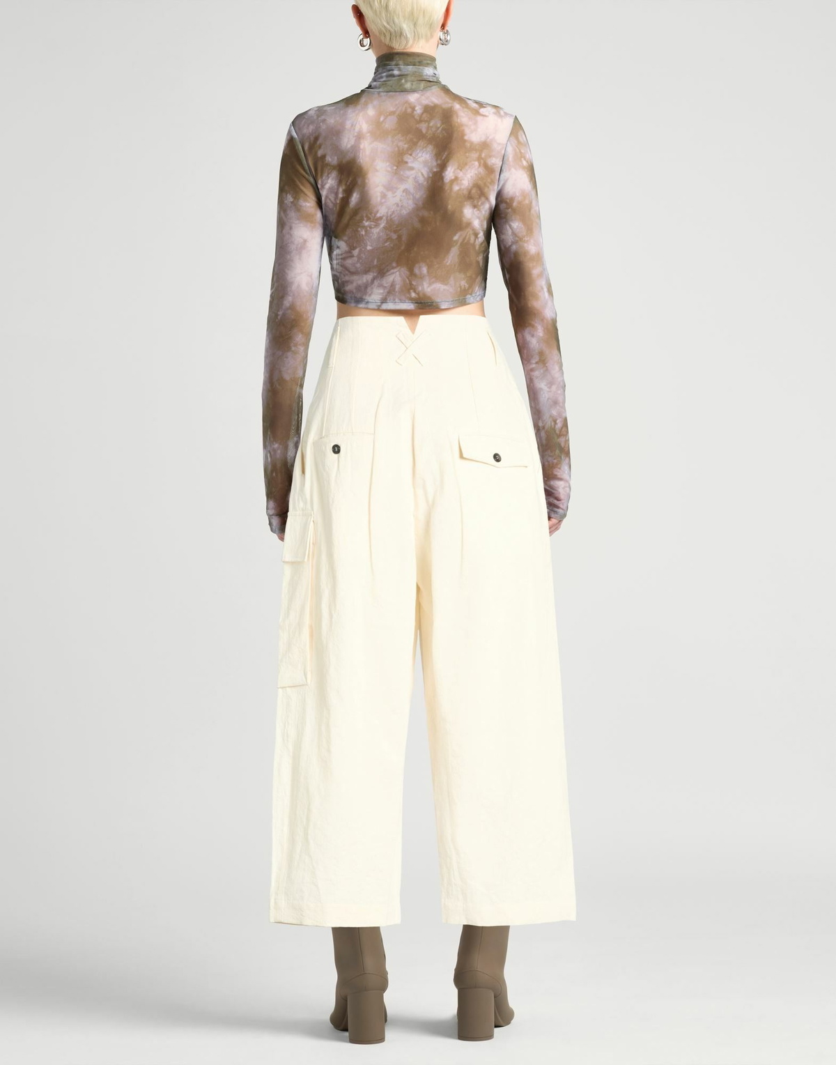 Isabel Benenato Womens Pants in Beige