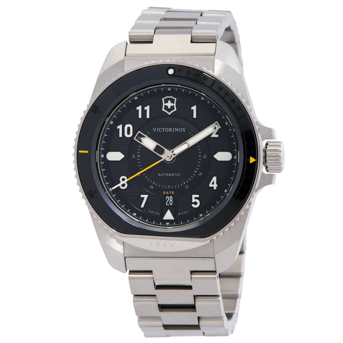 クロノス Victorinox I.N.O.X Carbon Automatic Black Dial Mens Watch 241866.1