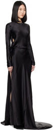 Ann Demeulemeester Black Demy X-Long Maxi Dress