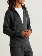 James Perse - Garment-Dyed Cotton-Jersey Zip-Up Hoodie - Gray