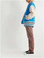 Acne Studios - Ovan Wool-Blend Felt Varsity Jacket - Blue