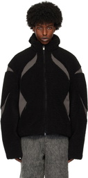 HELIOT EMIL Black & Gray Custos Fleece Jacket