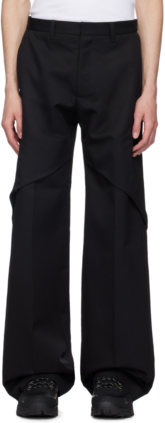 HELIOT EMIL Black Robur Tailored Trousers Heliot Emil