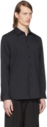 Tibi SSENSE Exclusive Black Chalky Drape Shirt