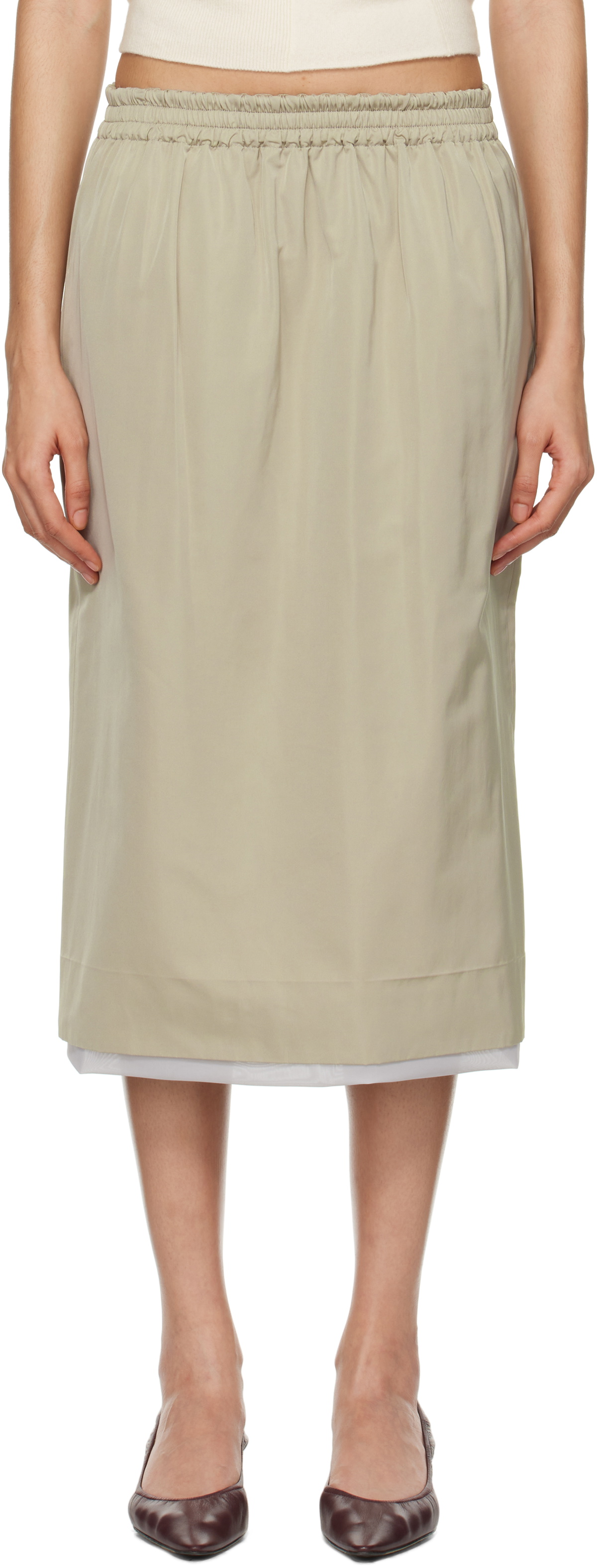 スカート CARVEN MIDI SKIRT CARVEN Satin midi skirt | NET-A-PORTER