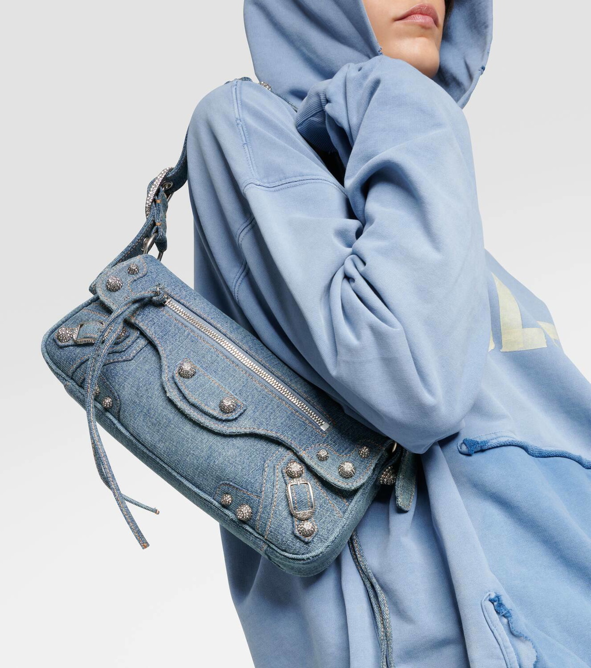 Balenciaga Le Cagole denim shoulder bag Balenciaga