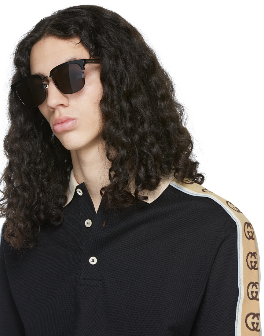 Gucci Gold Rounded Square Glasses