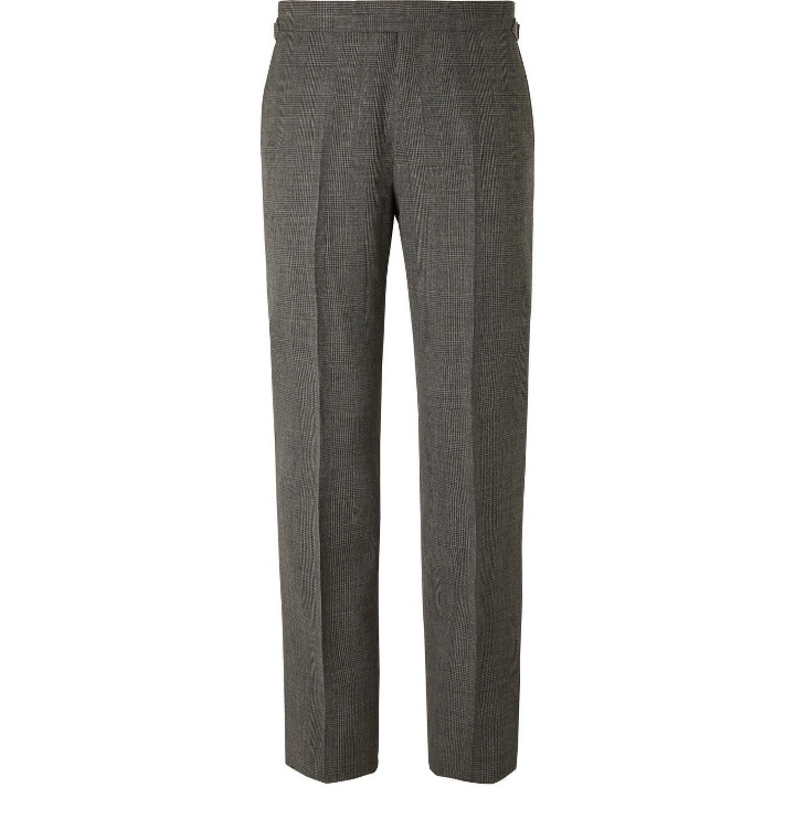 Photo: Kingsman - Archie Reid Slim-Fit Prince of Wales Checked Wool Suit Trousers - Gray