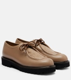 Max Mara Track leather loafers